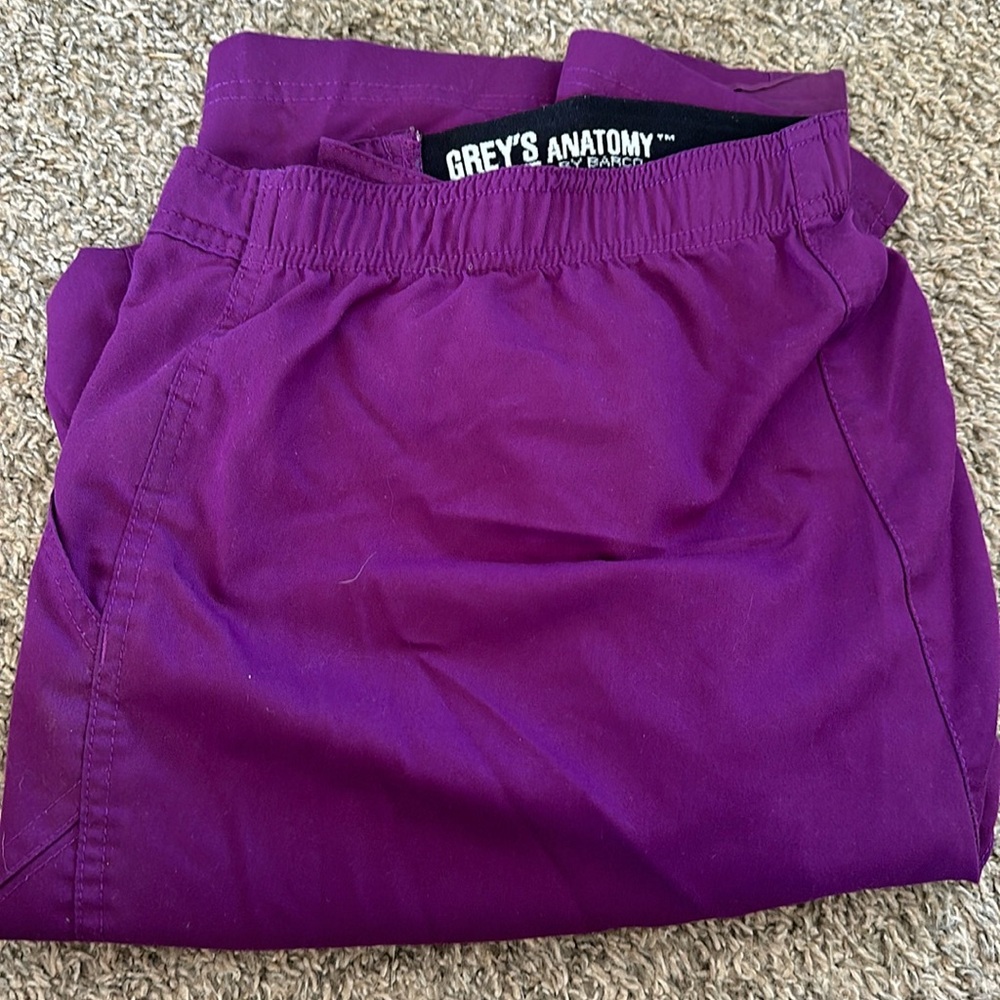 Purple greys anatomy scrub bottoms